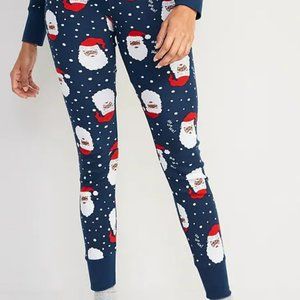 Old Navy Mid-Rise Santa Print Pajama Leggings